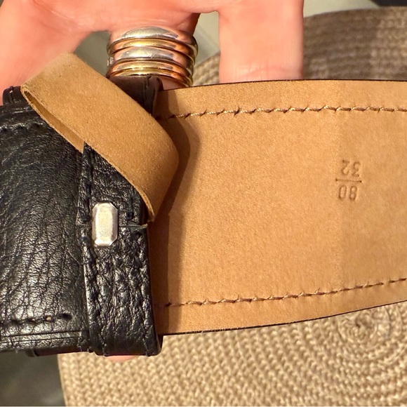 Prada Black and Tan Leather Belt - Picture 7 of 7